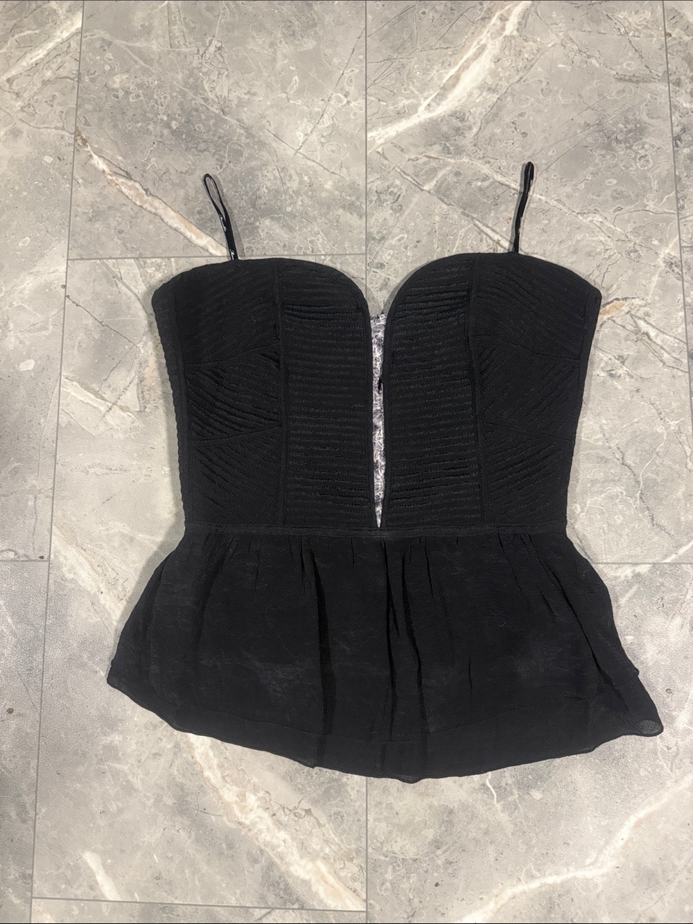 Black Strapless Top